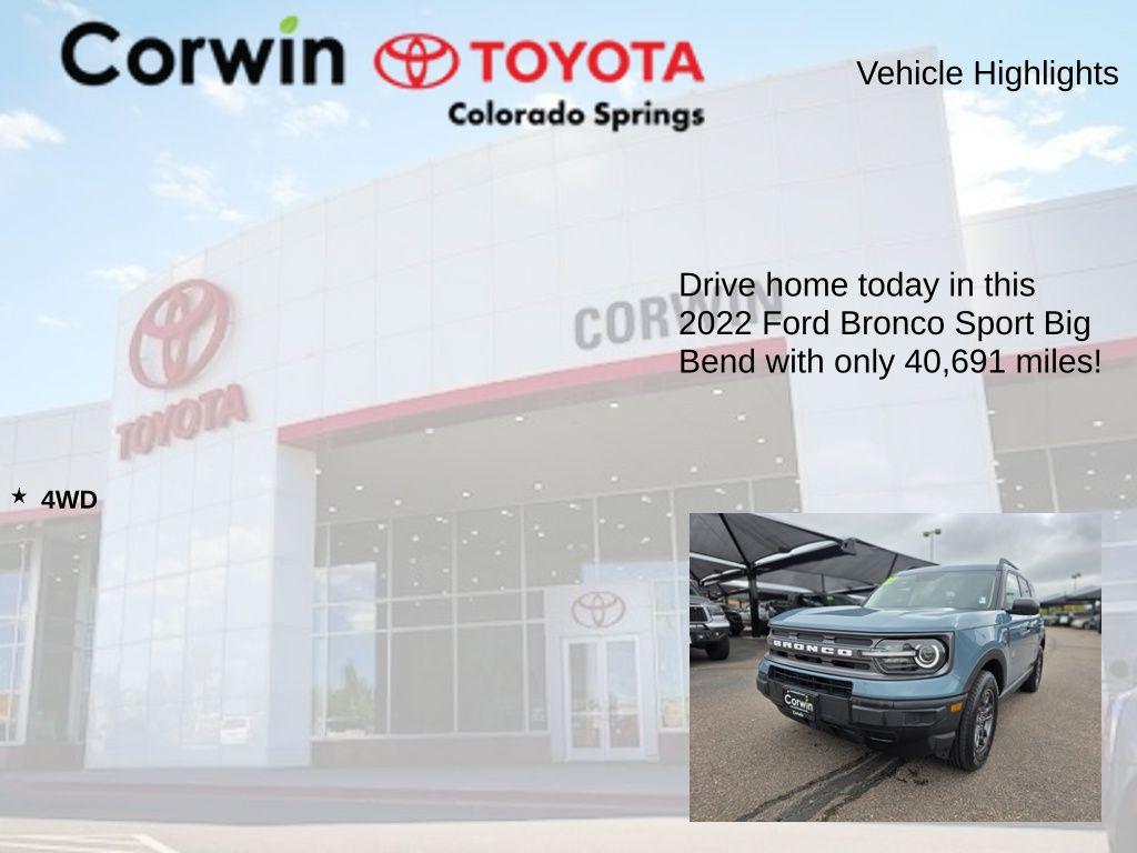 used 2022 Ford Bronco Sport car, priced at $22,000