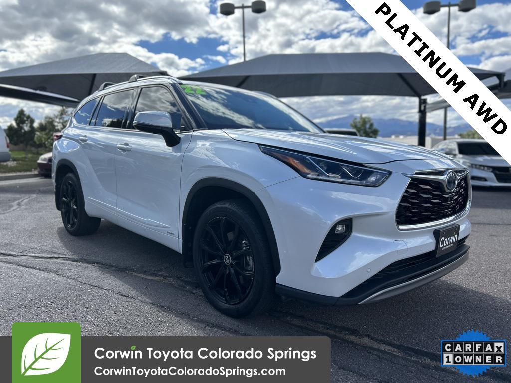 used 2022 Toyota Highlander Hybrid car, priced at $44,000