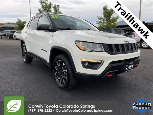 used 2021 Jeep Compass car, priced at $18,500