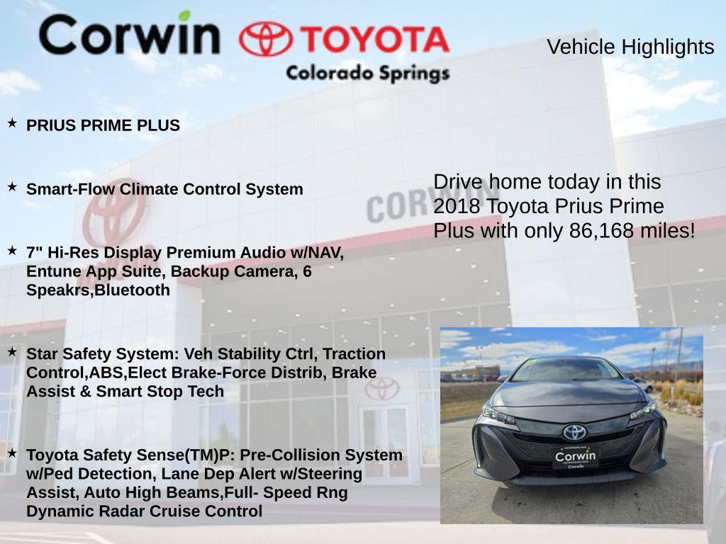 used 2018 Toyota Prius Prime car, priced at $18,750