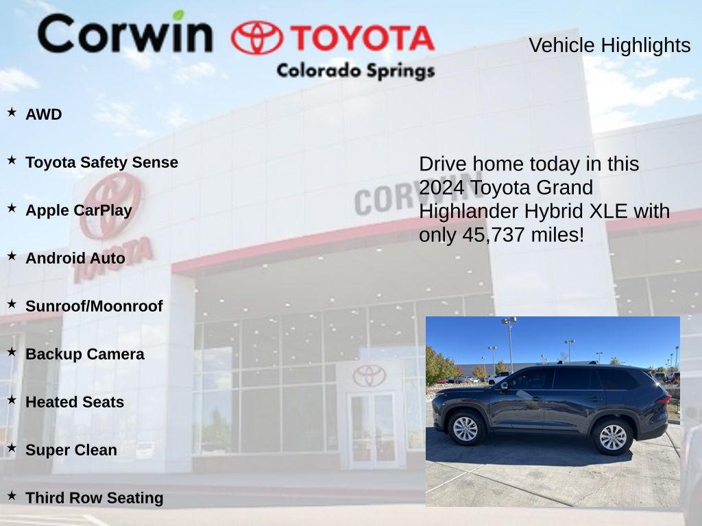 used 2024 Toyota Grand Highlander Hybrid car, priced at $47,000