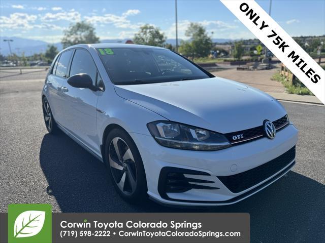 used 2018 Volkswagen Golf GTI car, priced at $18,000