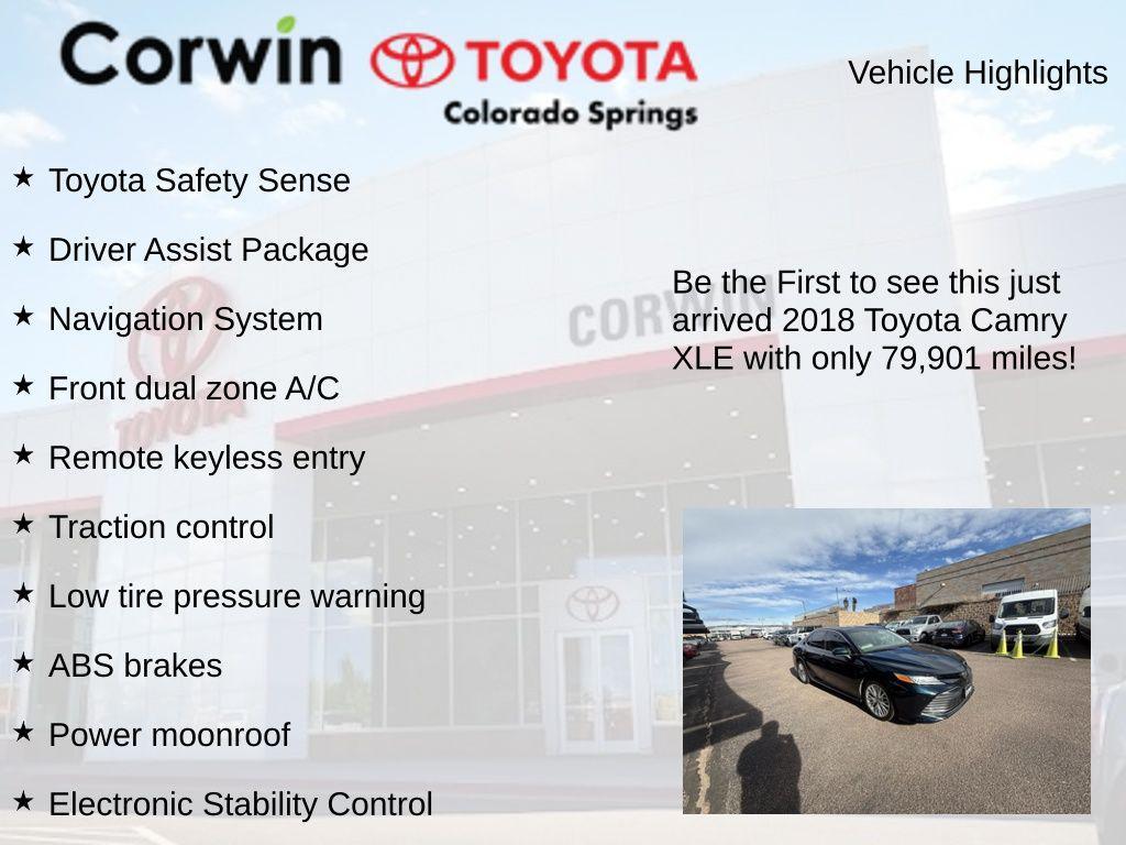 used 2018 Toyota Camry car, priced at $22,500