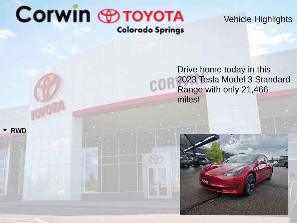 used 2023 Tesla Model 3 car, priced at $23,000