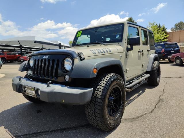 used 2018 Jeep Wrangler JK Unlimited car, priced at $18,000