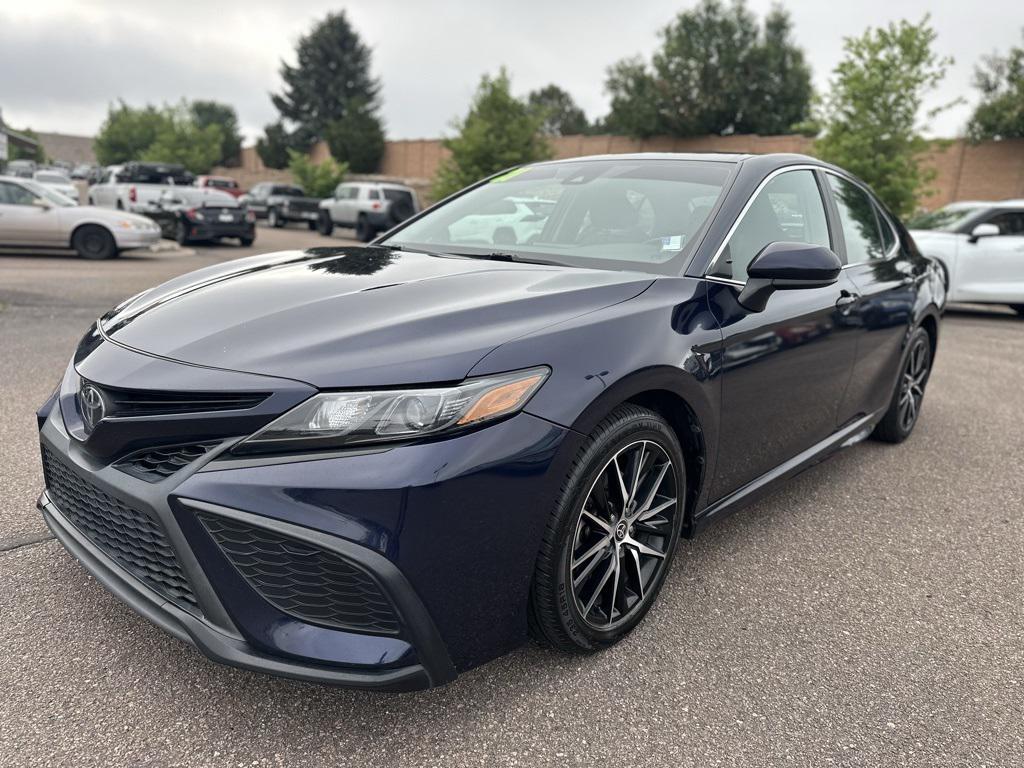 used 2021 Toyota Camry car, priced at $18,000