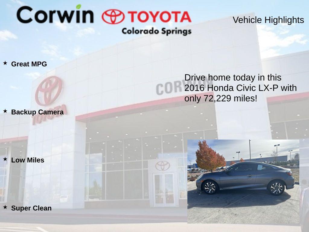 used 2016 Honda Civic car, priced at $14,000