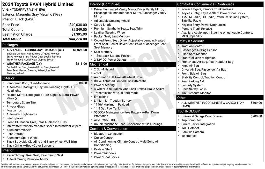 used 2024 Toyota RAV4 Hybrid car, priced at $41,500