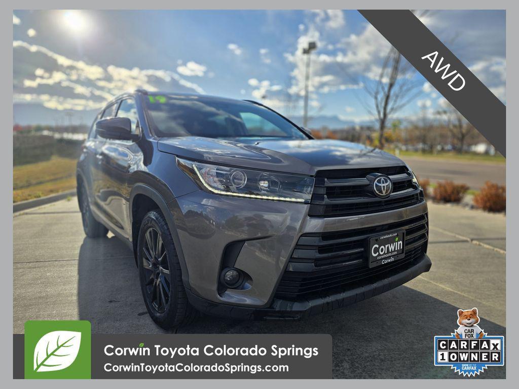 used 2019 Toyota Highlander car, priced at $22,500