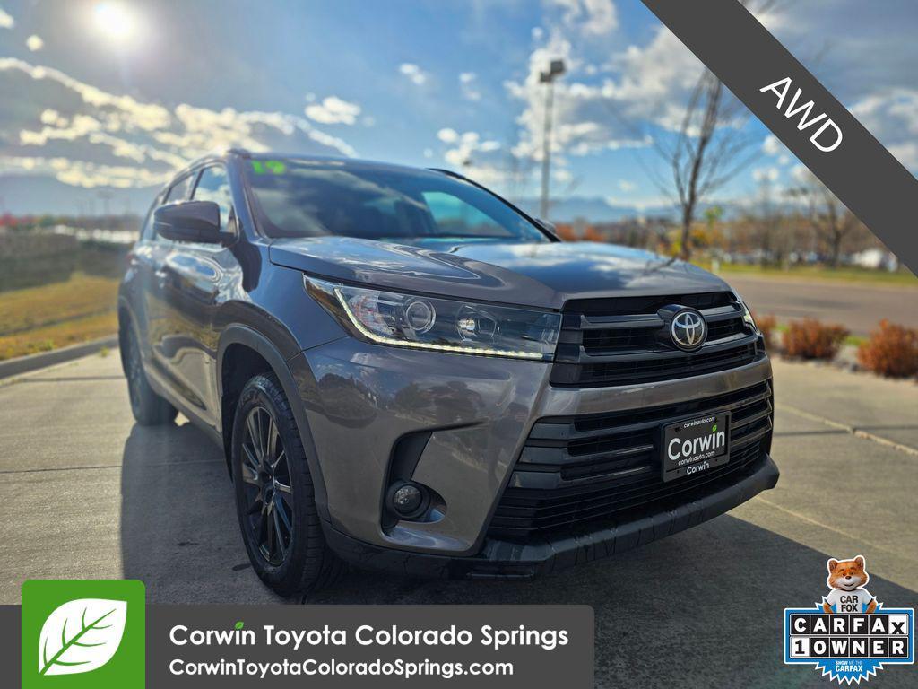 used 2019 Toyota Highlander car, priced at $22,500