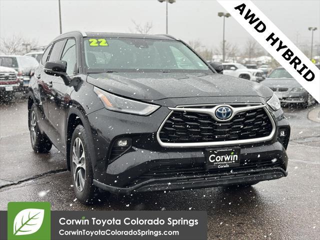 used 2022 Toyota Highlander Hybrid car, priced at $37,500