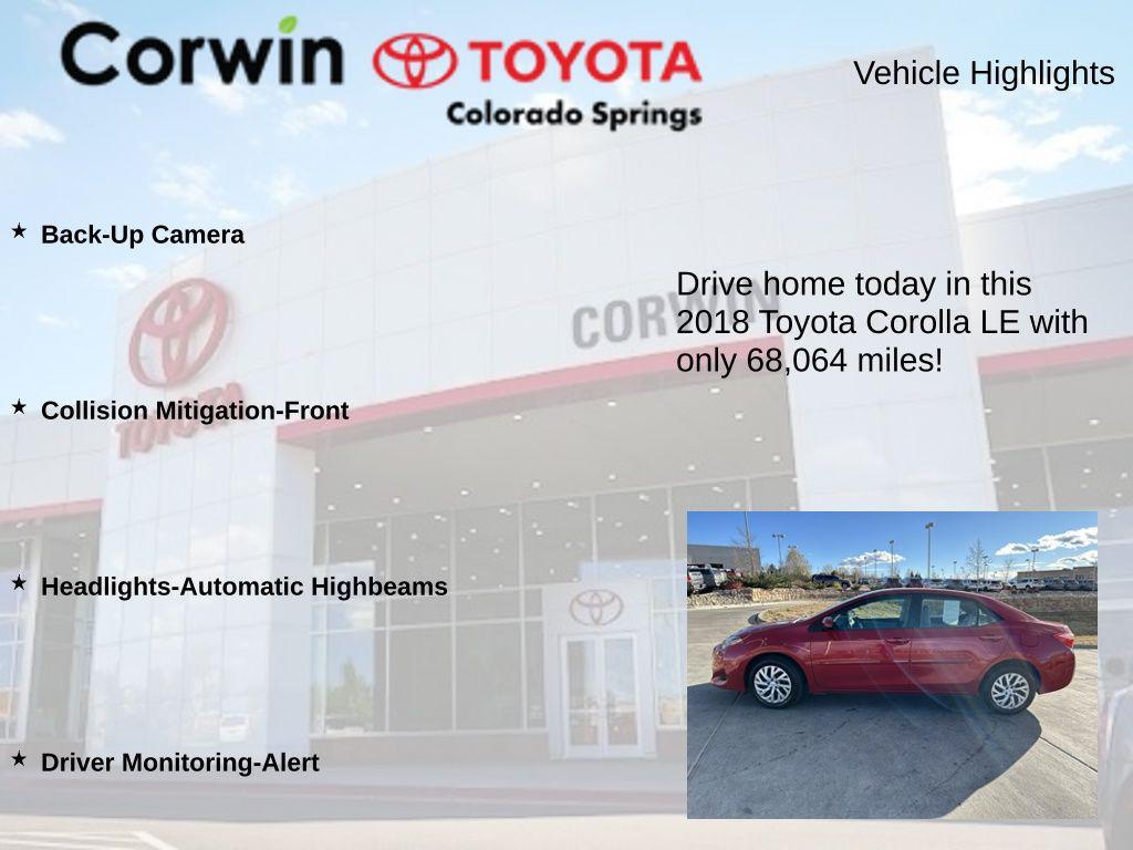 used 2018 Toyota Corolla car, priced at $14,500