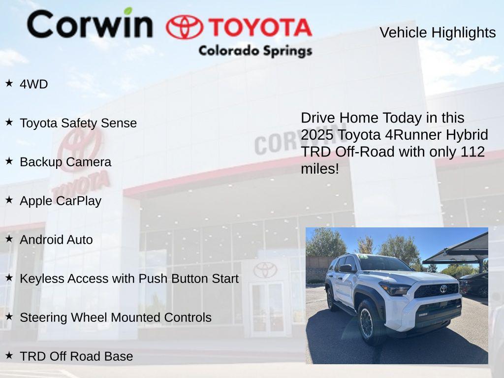 used 2025 Toyota 4Runner Hybrid car, priced at $59,755