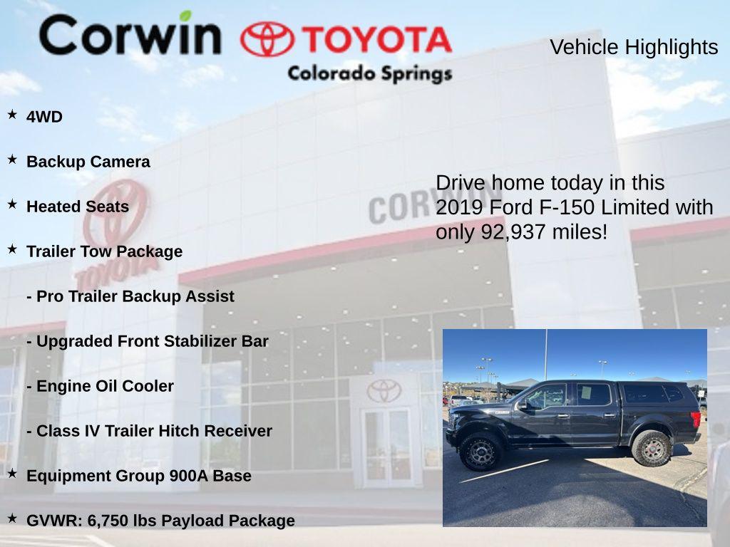 used 2019 Ford F-150 car, priced at $34,500