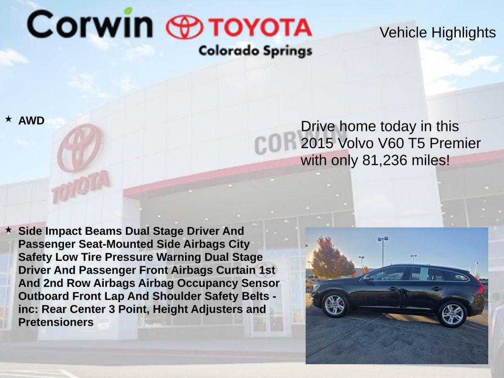 used 2015 Volvo V60 car, priced at $13,500