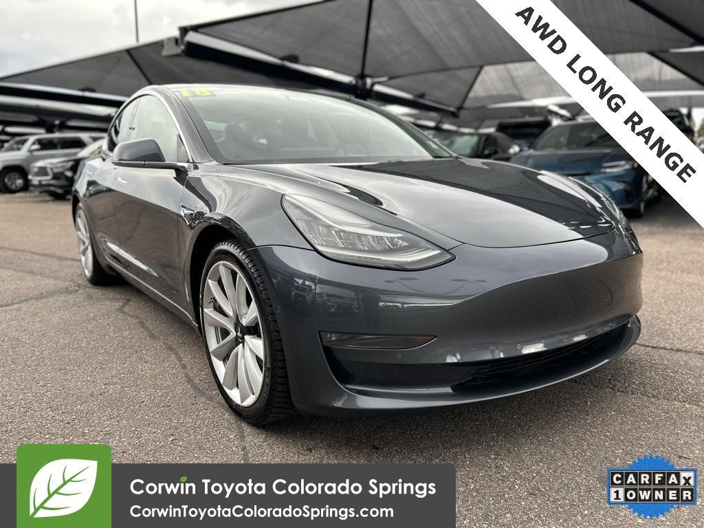 used 2018 Tesla Model 3 car, priced at $22,500