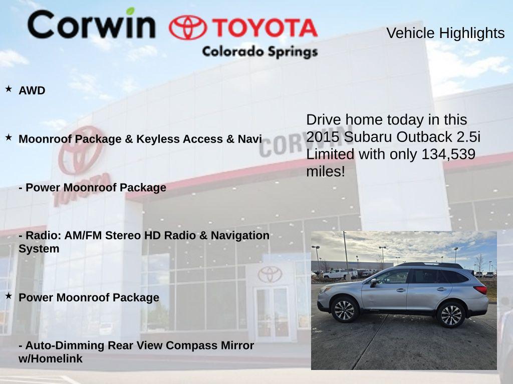 used 2015 Subaru Outback car, priced at $10,500