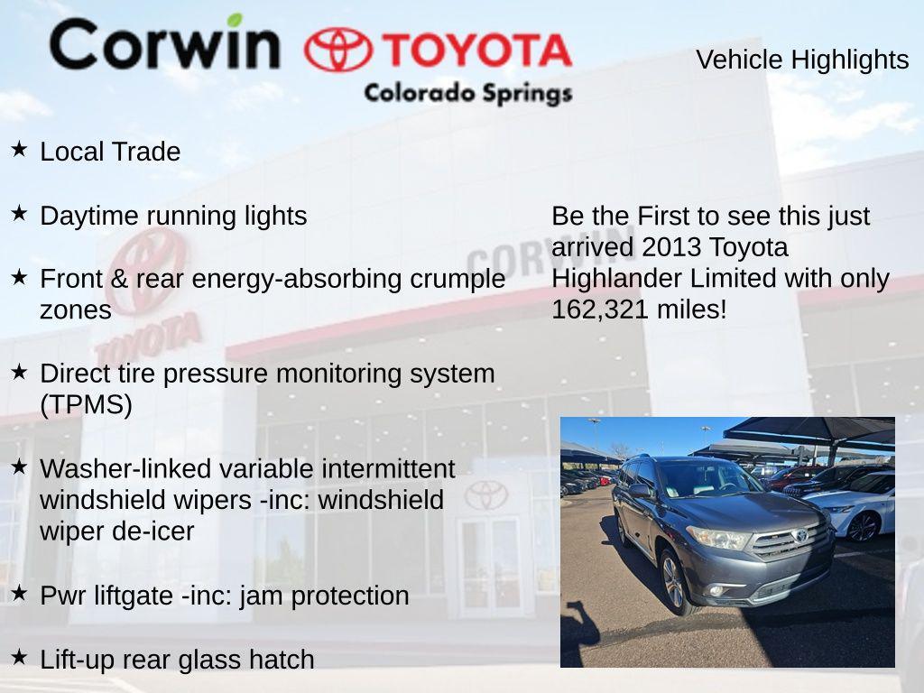 used 2013 Toyota Highlander car, priced at $13,000