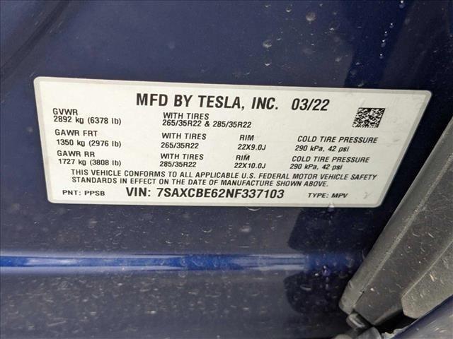 used 2022 Tesla Model X car, priced at $61,487