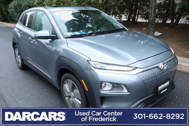 used 2021 Hyundai Kona EV car, priced at $19,940