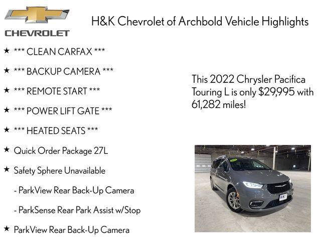 used 2022 Chrysler Pacifica car, priced at $29,995