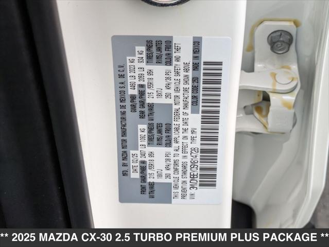 new 2025 Mazda CX-30 car, priced at $39,520