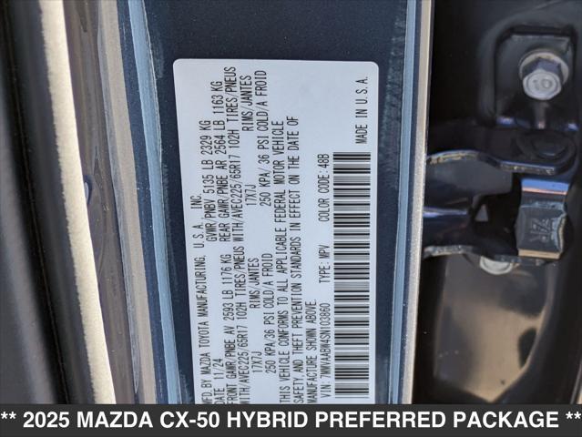 new 2025 Mazda CX-50 Hybrid car, priced at $36,130