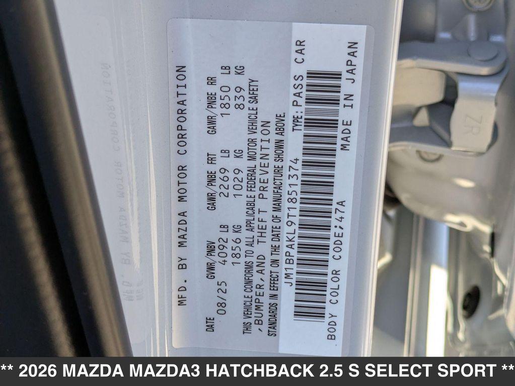 new 2026 Mazda Mazda3 car, priced at $28,960