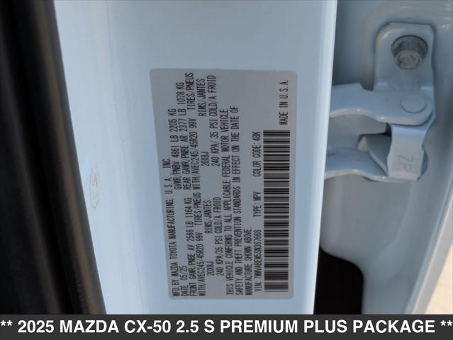 new 2025 Mazda CX-50 car, priced at $40,185