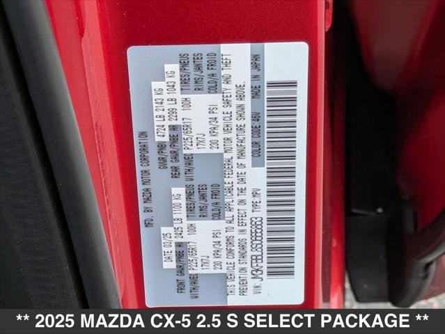 new 2025 Mazda CX-5 car, priced at $32,500