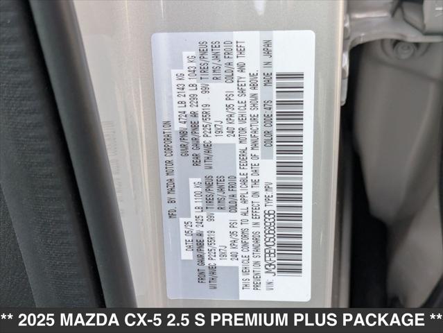 new 2025 Mazda CX-5 car, priced at $37,540