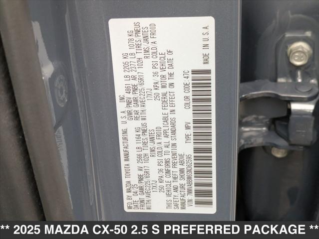 new 2025 Mazda CX-50 car, priced at $34,180