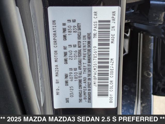 new 2025 Mazda Mazda3 car, priced at $27,800