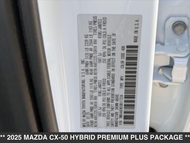 new 2025 Mazda CX-50 Hybrid car, priced at $42,555