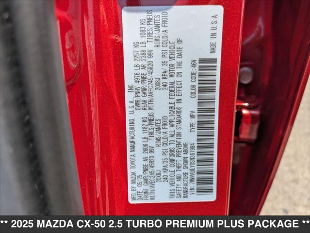 new 2025 Mazda CX-50 car, priced at $45,975