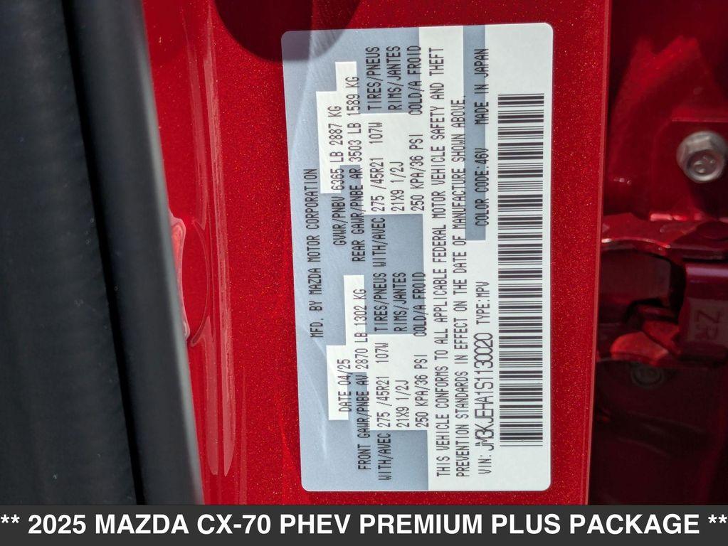 new 2025 Mazda CX-70 PHEV car, priced at $59,640