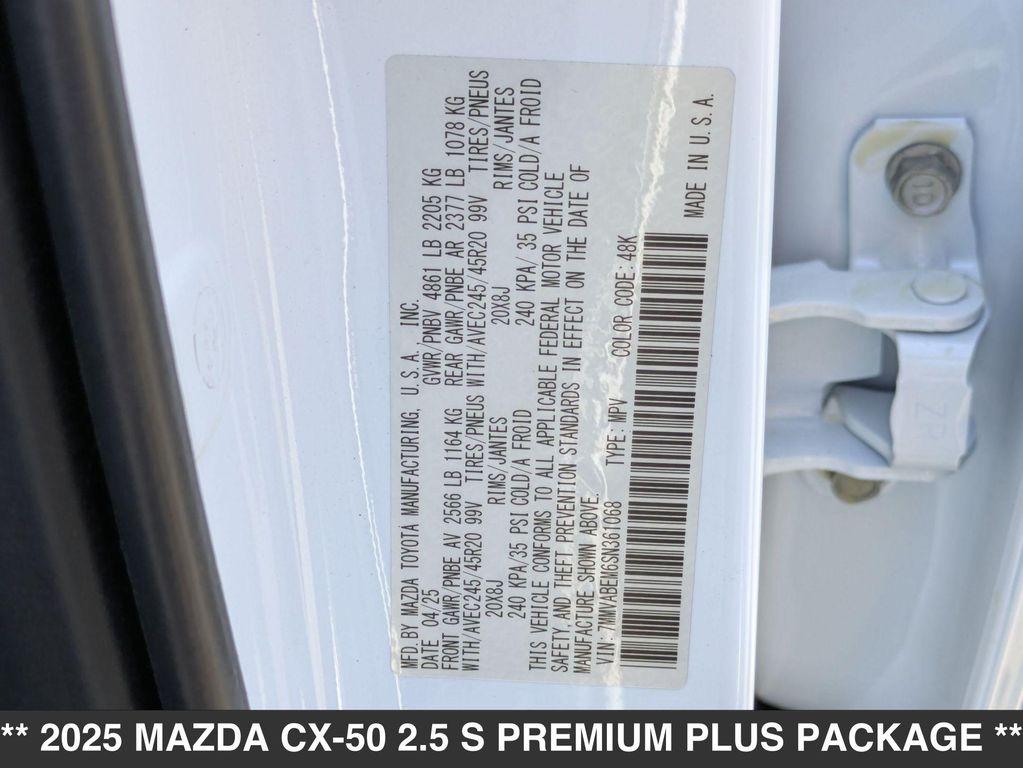new 2025 Mazda CX-50 car, priced at $40,030