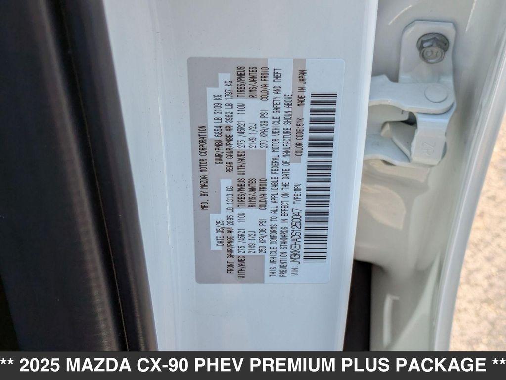 new 2025 Mazda CX-90 PHEV car, priced at $60,325