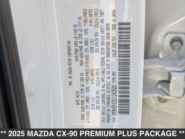 new 2025 Mazda CX-90 car, priced at $51,650