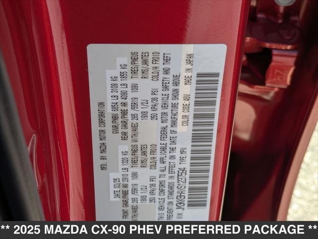 new 2025 Mazda CX-90 PHEV car, priced at $51,995
