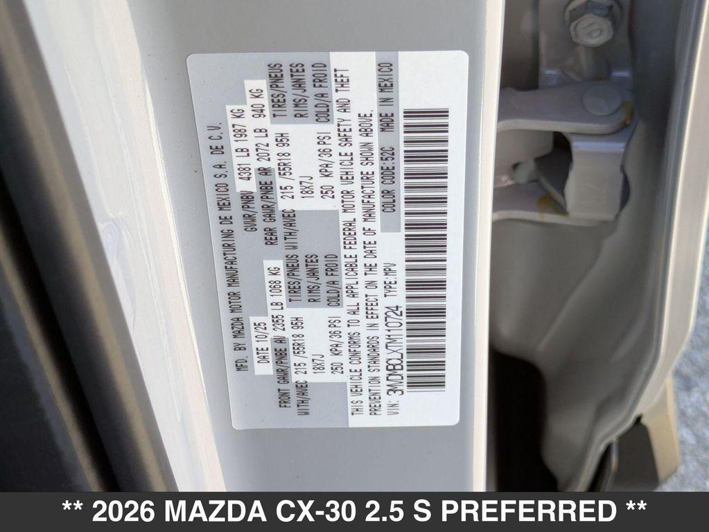 new 2026 Mazda CX-30 car, priced at $31,505