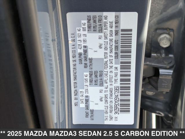 new 2025 Mazda Mazda3 car, priced at $30,930