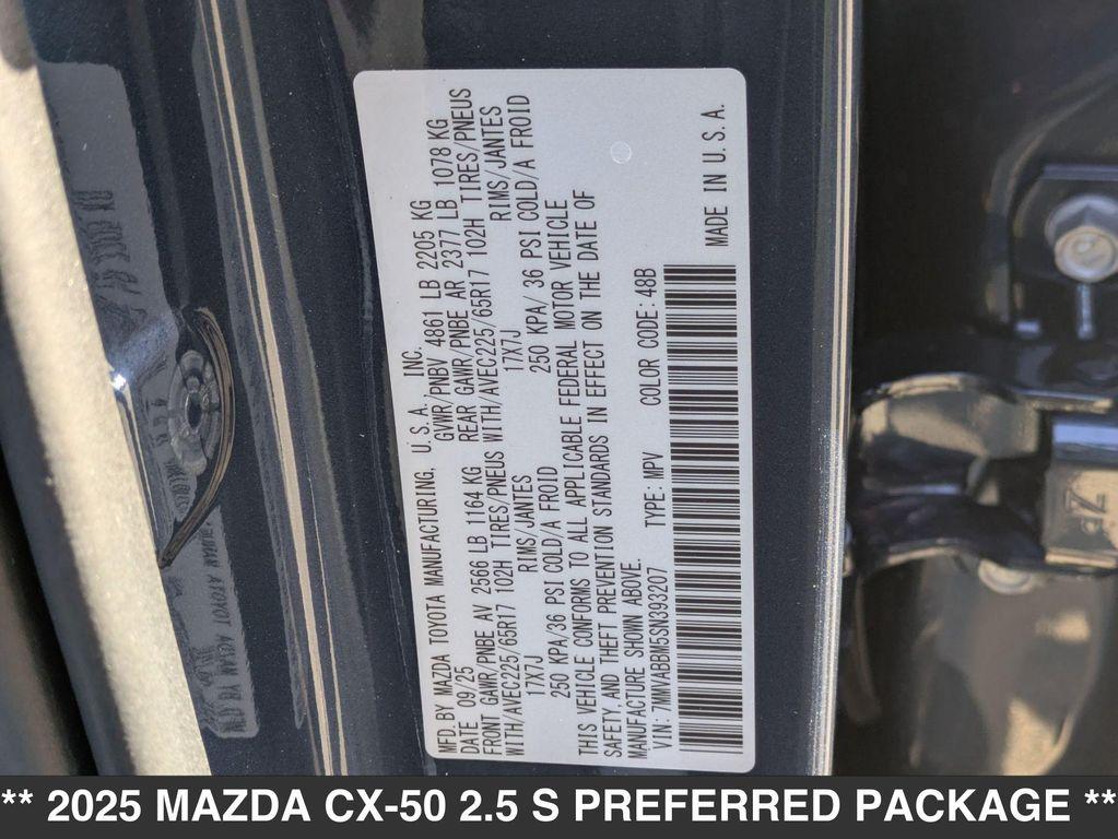 new 2025 Mazda CX-50 car, priced at $33,695