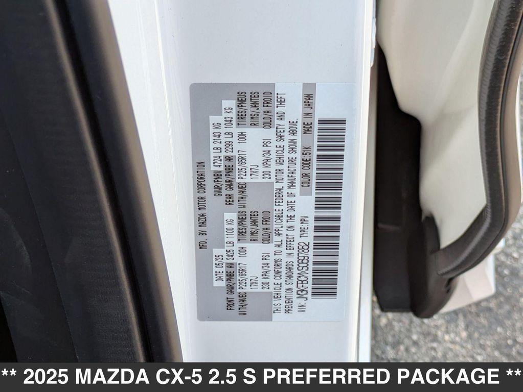 new 2025 Mazda CX-5 car, priced at $33,470