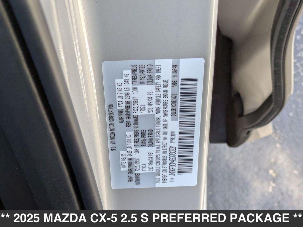 new 2025 Mazda CX-5 car, priced at $33,645
