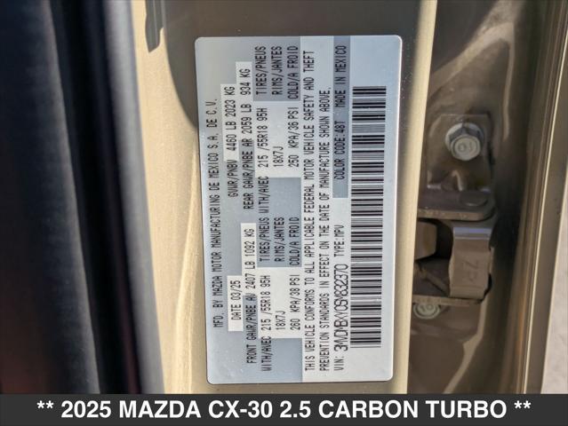new 2025 Mazda CX-30 car, priced at $35,225