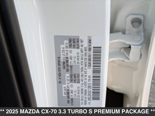 new 2025 Mazda CX-70 car, priced at $55,575