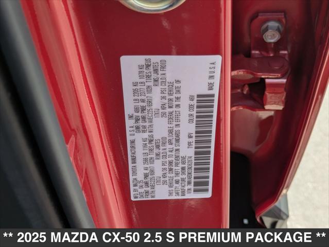 new 2025 Mazda CX-50 car, priced at $37,025