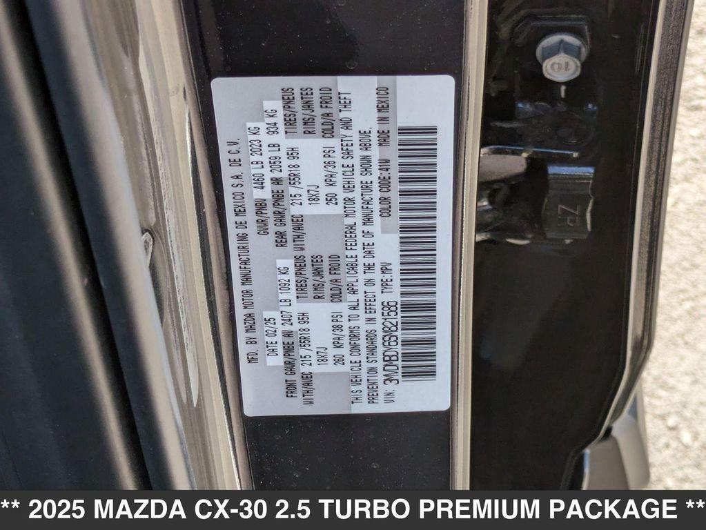 new 2025 Mazda CX-30 car, priced at $37,275