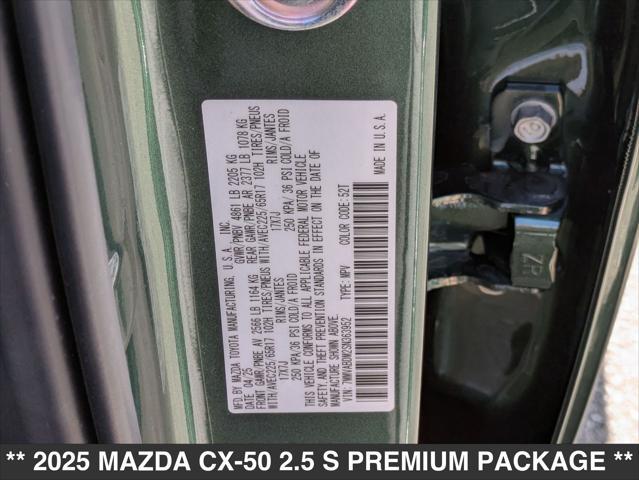 new 2025 Mazda CX-50 car, priced at $36,255